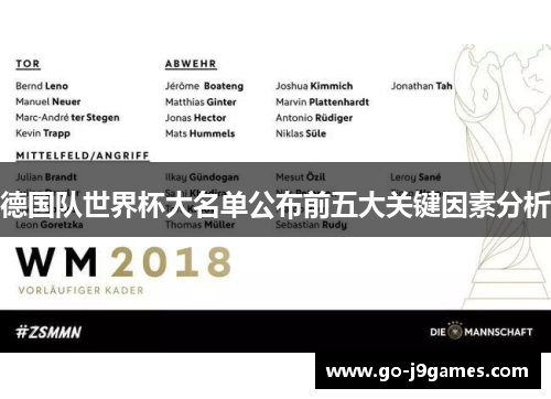 德国队世界杯大名单公布前五大关键因素分析 德国队世界杯大名单公布前五大关键因素分析